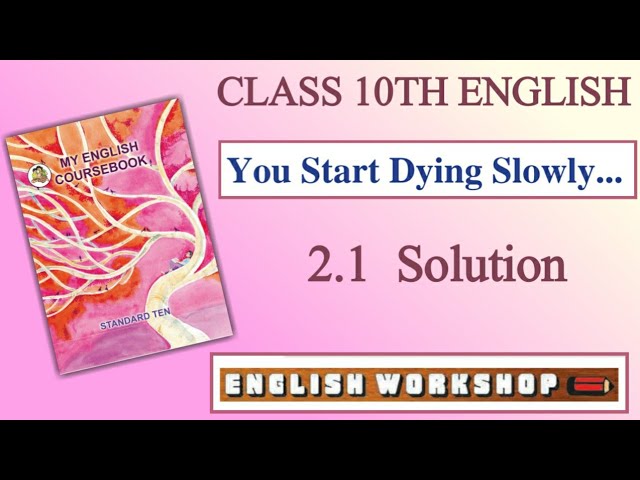 10TH  -  English ( Unit 2.1 )