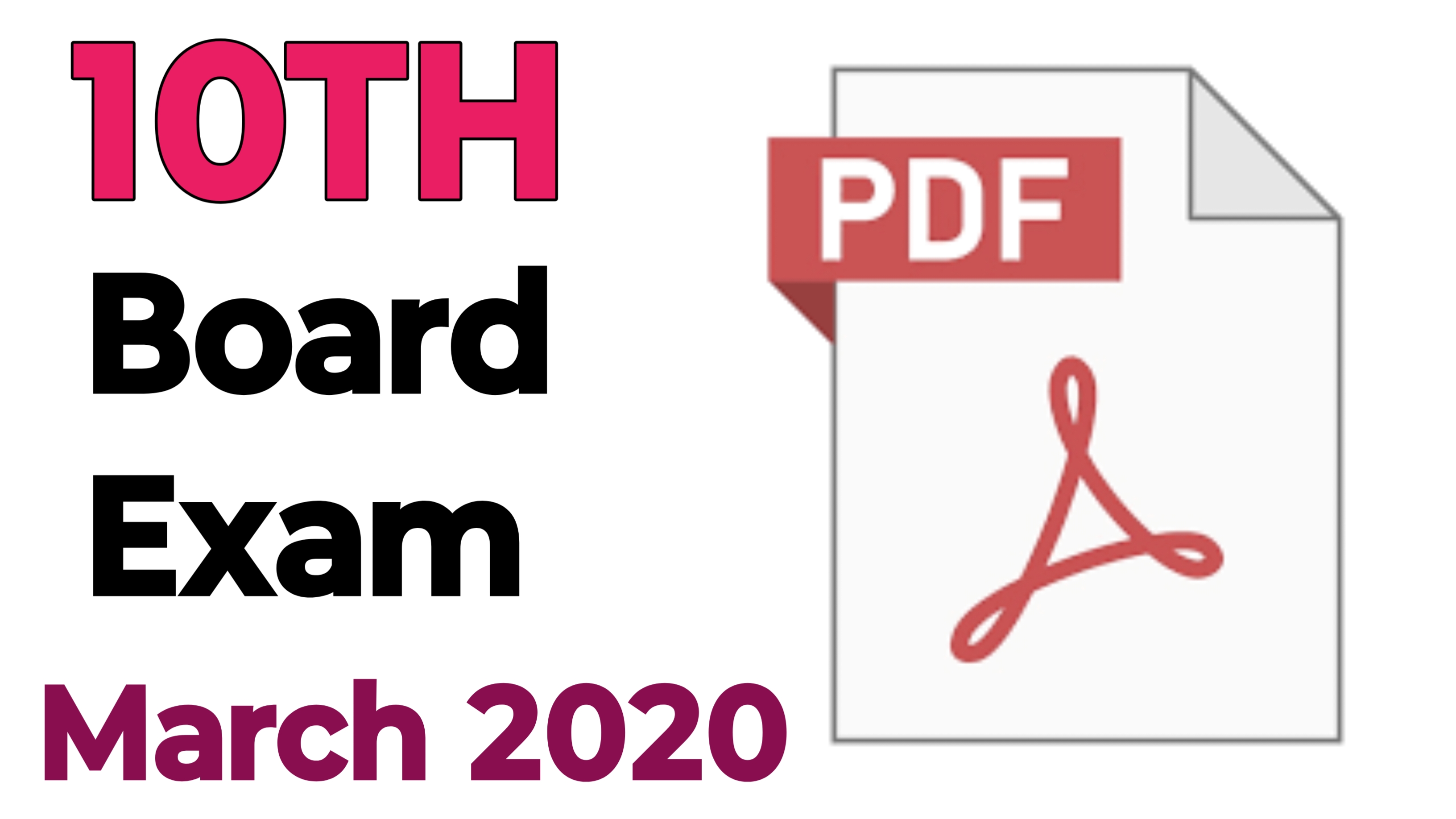 10TH  -  Maths 2 ( March 2020 )