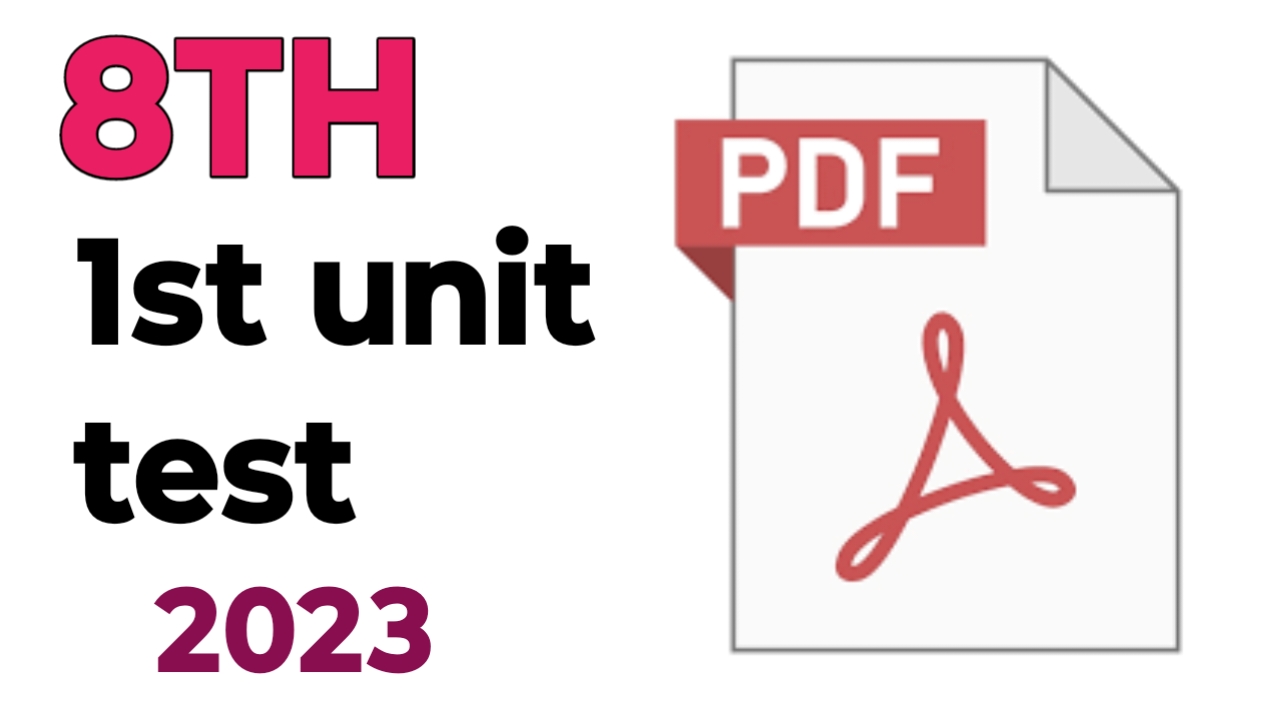 8TH  -  Hindi ( 8th class Hindi 1st unit test question paper urdu medium )